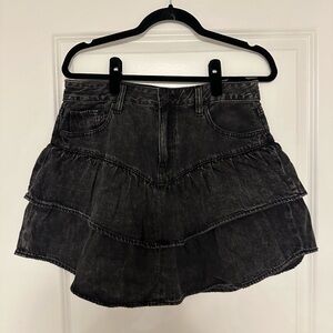 American Eagle Ruffle Tiered Jean Skirt